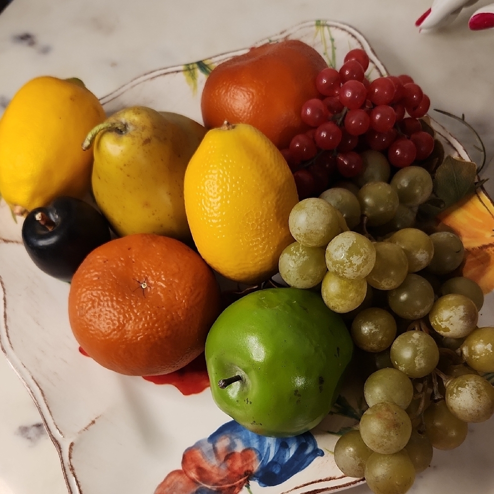 Vtg | Faux Fruit Colorful Display IG Cooks Welcome 9 Pieces